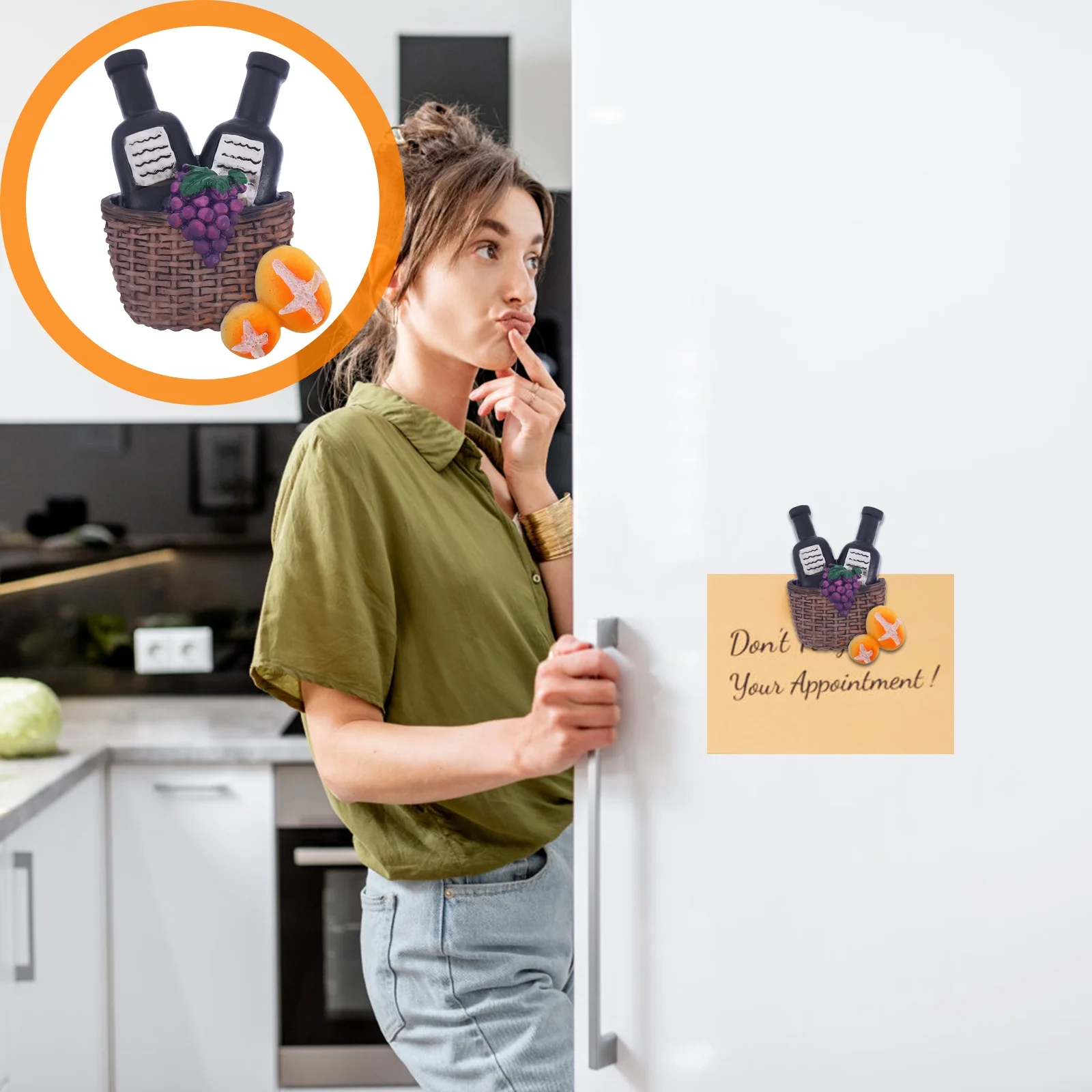

2Pcs Fridge Magnets Lovely Resin Mini Food Shape Home Decoration Magnetic Stickers Fridge Surface Ornament Kitchen Decor