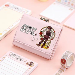Toilet-bound Hanako-kun Kawaii Coins Wallets Anime ID Card Holder Women Pink Purses Pu Leather Money Bags Girls Clutch Hand Bag