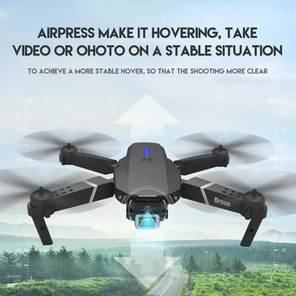 2024 E88Pro RC Drone 4K 1080P grandangolare HD fotocamera pieghevole elicottero WIFI FPV altezza tenere giocattolo regalo