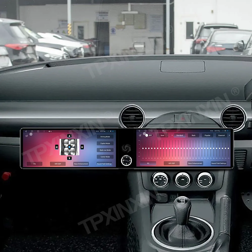 

24,6-дюймовый автомобильный радиоприемник с Android Auto и CarPlay для Mazda MX5 2005-2015, двухэкранное устройство, GPS-навигация, стереоплеер, головное устройство с DSP.