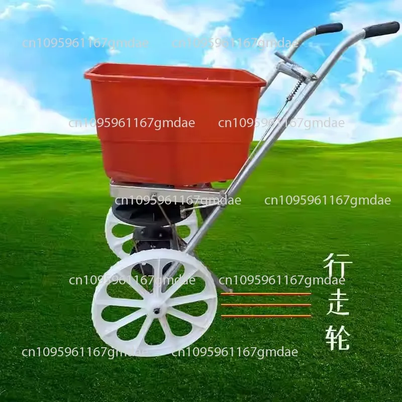 

Hand pushed fertilizer spreading machine, fertilizer spreading artifact, handcart, fertilizer spreading