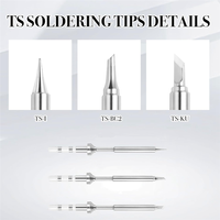 BOFO 6Pcs For Pinecil TS100 Soldering Iron Tips Replacement,Mini Portable Micro-Solder Pen Stations Soldering Accessories