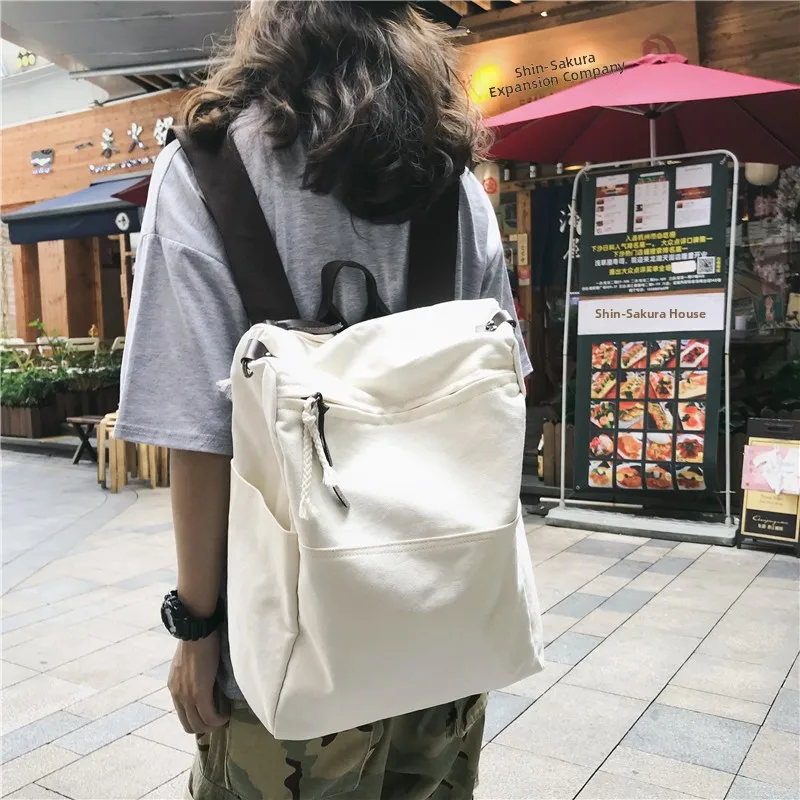 

Unisex School Bag Tote Rucksack Backpack for Boys And Girls Modern Neutral Style Pure Color EVA Material with Back Cushioning