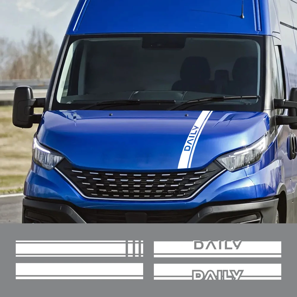 Adesivos de capô de carro para iveco diário 4x4 nodo painel van gráficos listras decoração decalque campista vinil acessórios de capô automático
