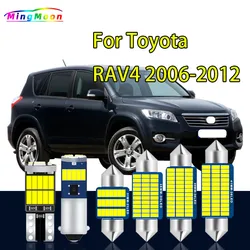 10Pcs LED Interior Light Kit For 2006 2007 2008 2009 2010 2011 2012 Toyota RAV4 Canbus Car Bulb Dome Map Reading No Error