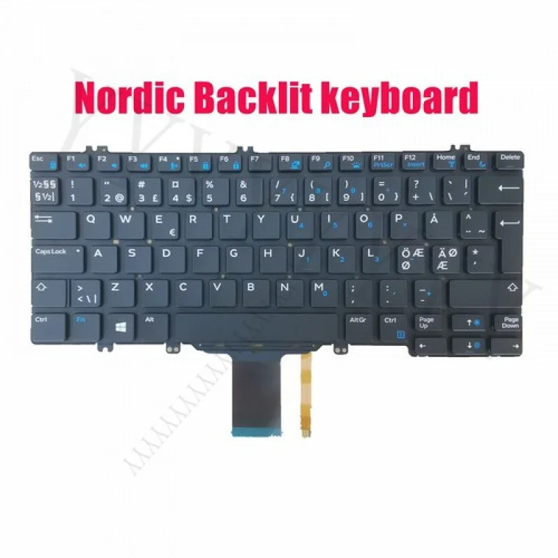 

Клавиатура QNordic с подсветкой для Dell 7280, 7290, 7380, 7389, 7390, 5280, 5289, 5290, 030FVP