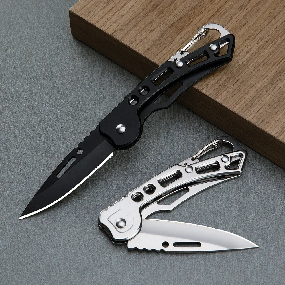 Stainless Steel Folding Pocket Knife, Portable Fruit Carrying, Caça, Camping, Pesca, Ferramentas ao ar livre, Ferramentas manuais