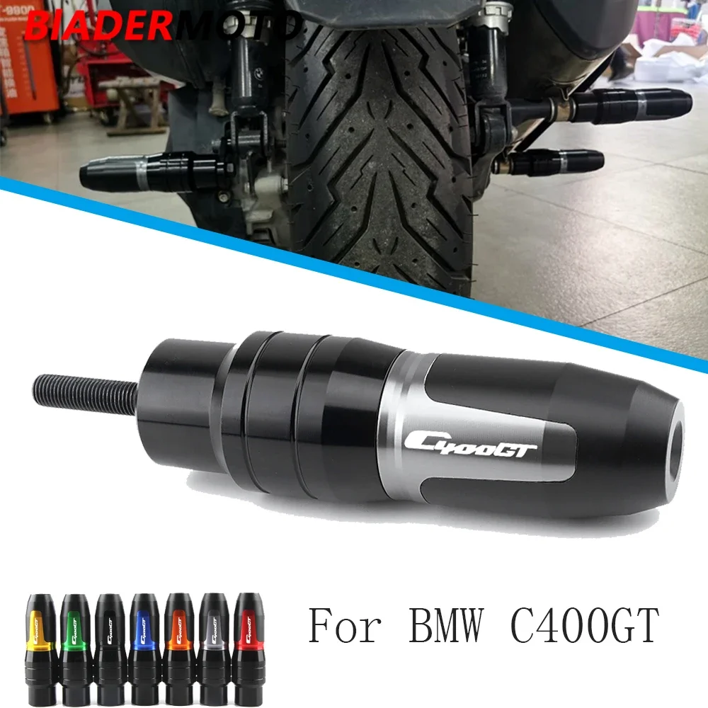 For BMW C 400 GT C 400GT 2020-2022 Motorcycle Aluminum Frame Exhaust Sliders Crash Protector Pads Crash silder with logo C400GT