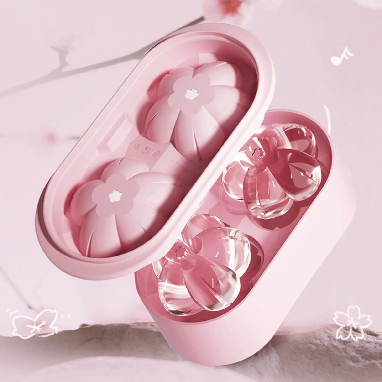 Flower Shape Ice Cubes Mold Reusable  Ice Tray Ice Ball Mold for Effortless Dessert Summer Drinks Whiskey Ice Ball Maker