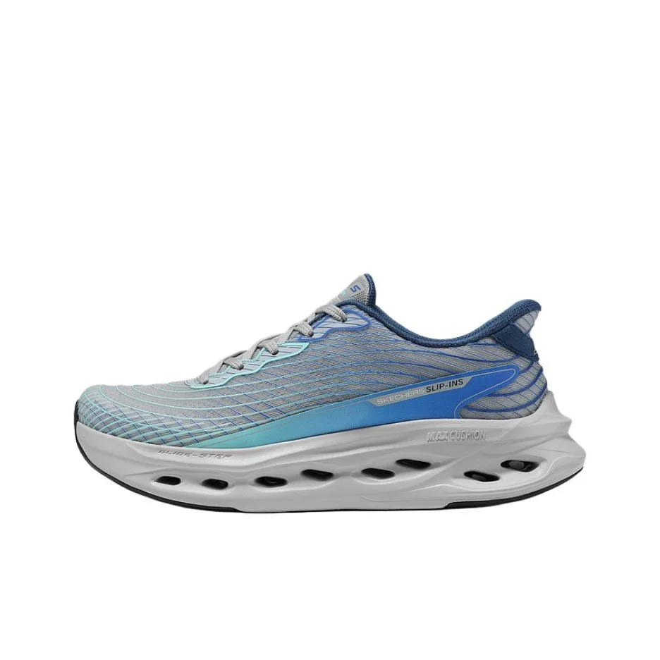 Skechers MEN'S GO Fabric Cushioning Abrasion Resistant Breathable Support Lightweight Rebound Running Shoes Men's 220425-GYBL