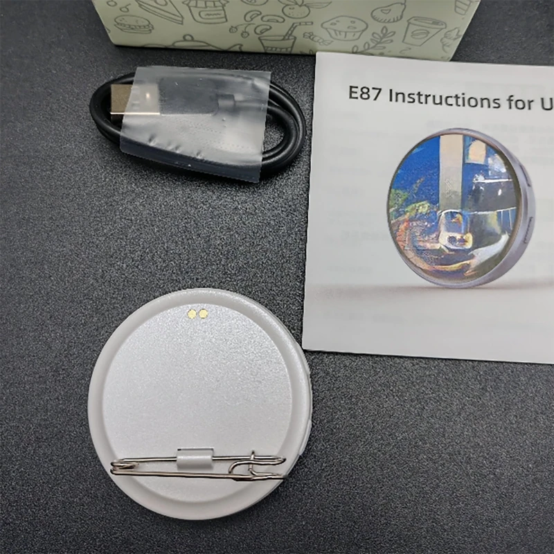 

Digital E-Badge Smart Dual-mode Bluetooth 6.0 Anime Type-C Rechargeable E-Ink Images Formats Videos 20seconds Animated GIFs