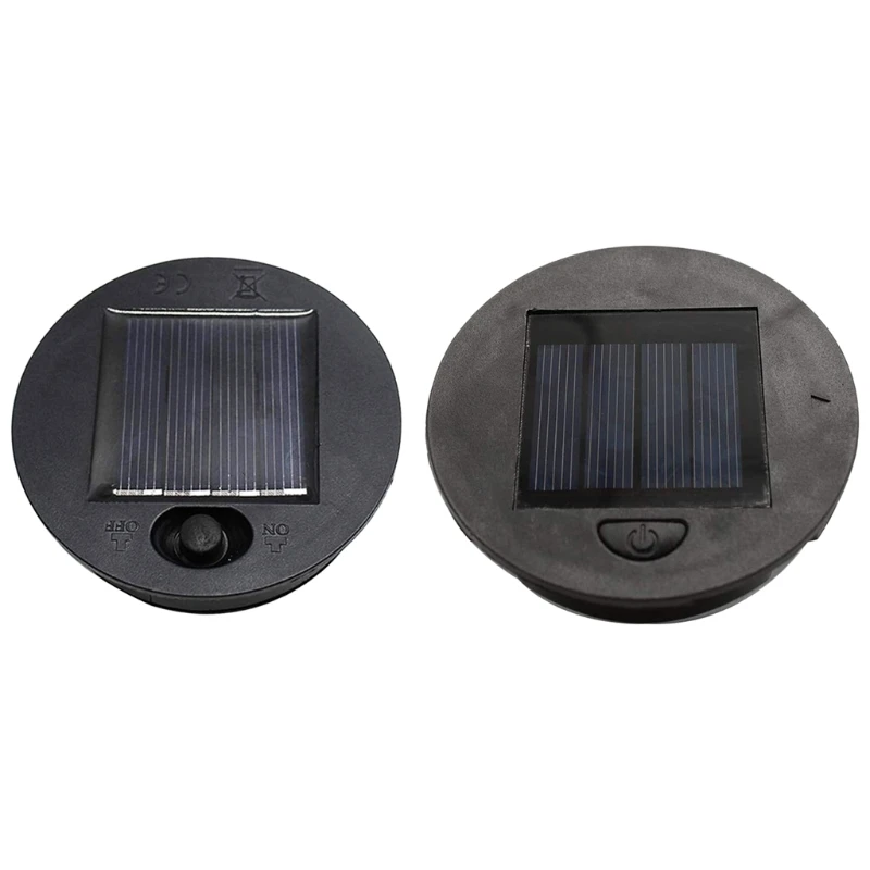 Solar Lights Replacement Top with LED Bulbs Solar Panel Lantern Lid Lights Replacemenst Top Light Bulb Replacement Parts