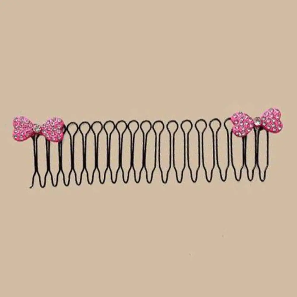 Fashion Rhinestone U Shape Hair Styling Comb Star Butterfly Invisible Extra Hair Holder Fixed Combs Hair Wear Fixed Combs Lady