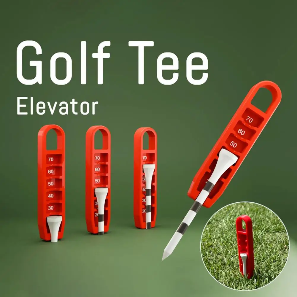 

Golf Tee Elevator 3D Printed Golf Tee Height Gauge Portable Tee Height Setter Precise Placement at 20-70mm Gift for Golfers