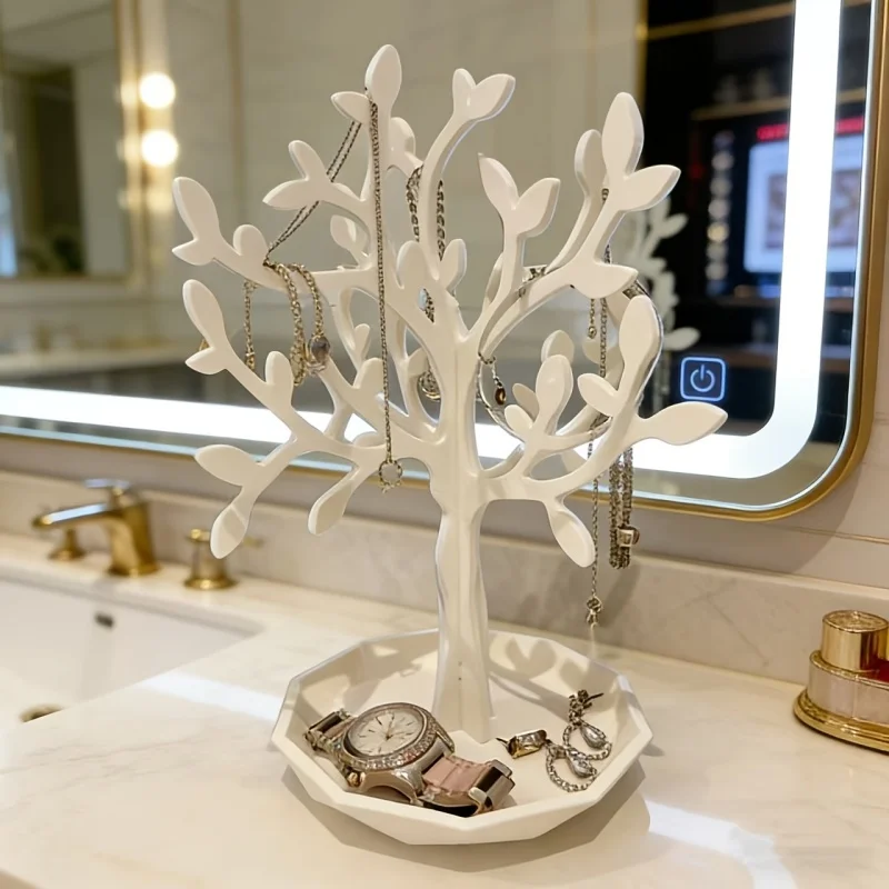 1Pcs Tree‑Shaped Jewelry Rack Stand Jewelry Tray Earrings Necklaces Rings Bracelet Watch Display Organizer Storage Holder Gifts view 3