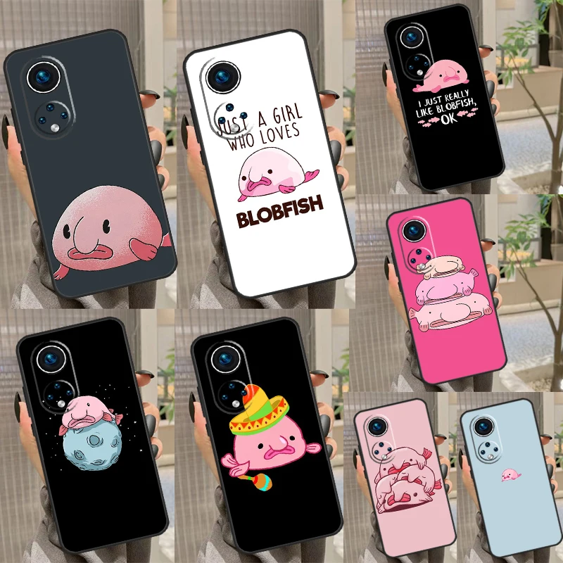 Cartoon Blobfish Case For Honor Magic 5 Pro 10 50 70 90 Lite X7 X8 X9 X6a X7a X8a X9a Magic 4 Lite Coque