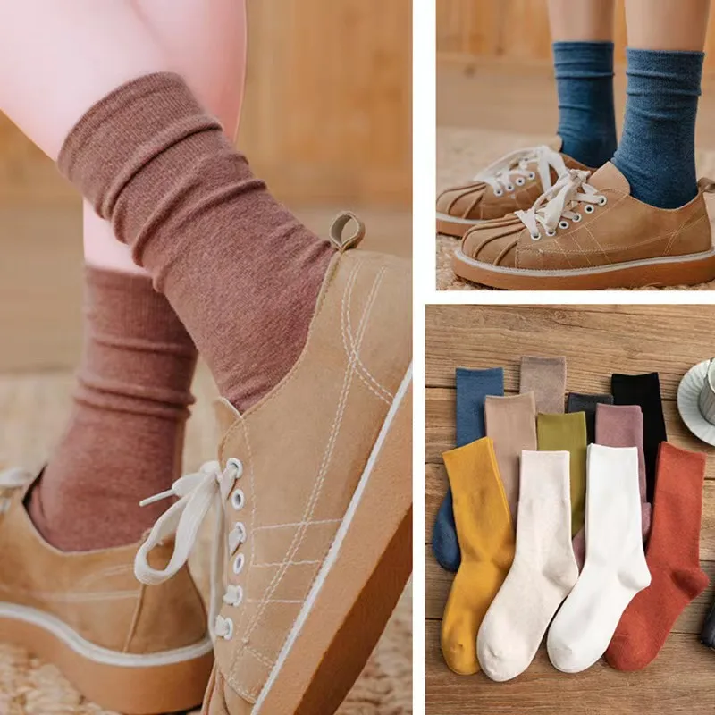 2023 Harajuku style cartoon creative striped checkered bear socks kawaii print funny girl socks fashion skateboard woman socks