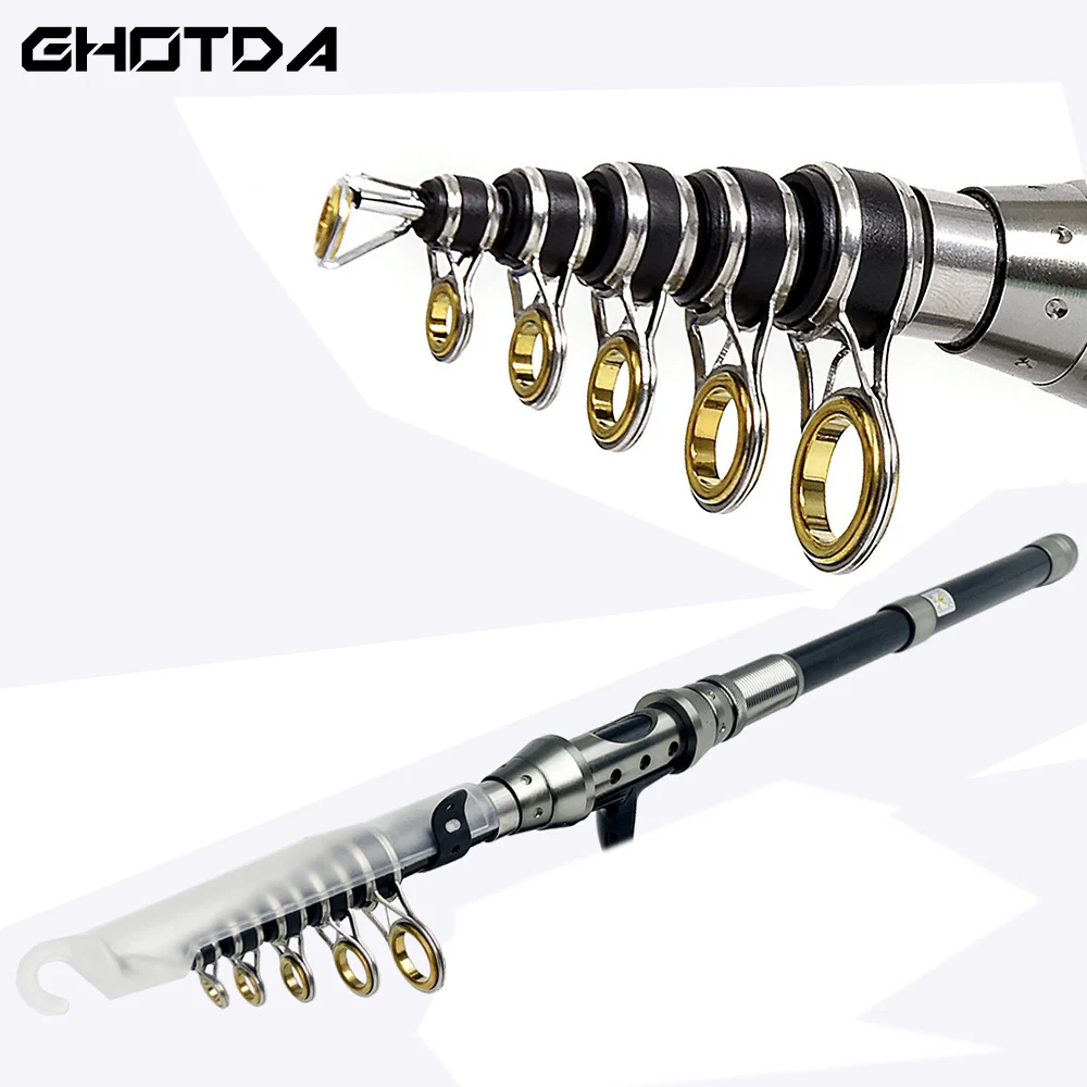 GHOTDA 1.5m-2.4m Telescopic Spinning Fishing Rod Portable Sea Carbon Fiber Fishing Rod for Salwater Boat Fishing Fishing Tackle