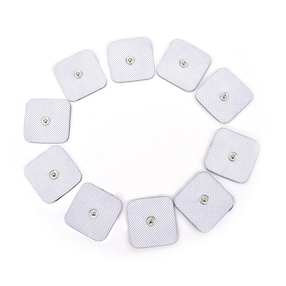 10Pcs Silicone Gel Tens Units Electrode Replacement Pads For Massagers Practical