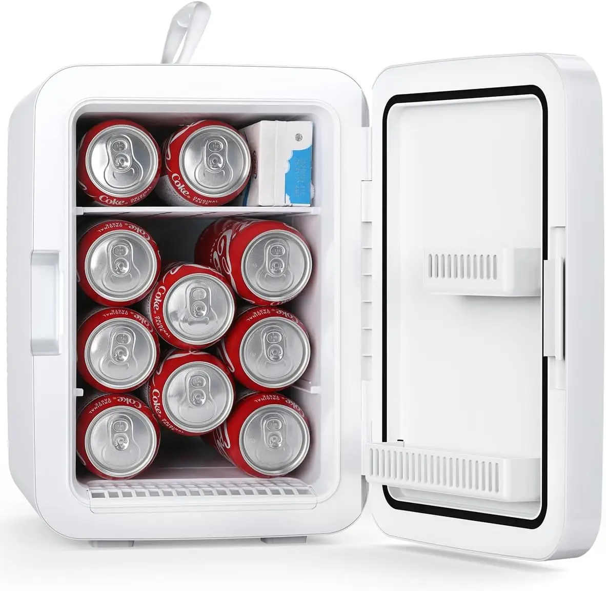 10L Mini Fridge Portable Cooler for Cosmetics, Beverages, Food - AC/DC, Quiet, Compact for Bedroom Office Dorm