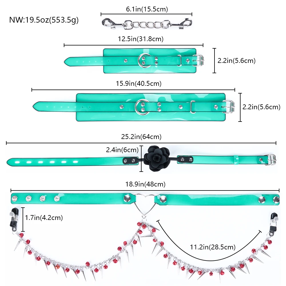 مجموعة ضبط النفس الجلود عبودية ، BDSM الجنس لعب الكبار ، مجموعات تأثيري الموضة ، معاقبة SM لالعاطفة صنم ، مجموعات 4 قطعة #3