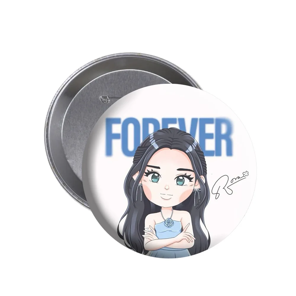 Kpop Babymonster Album Forever Cartoon Brooch AHYEON ASA RUKA PHARITA Star Peripheral Tinplate Badge CHIQUIT RORA Fans Gifts