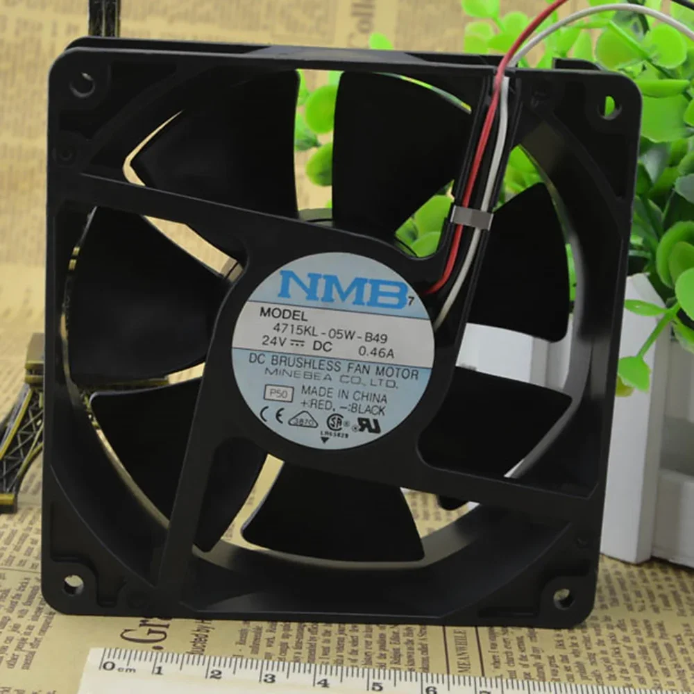 NEW NMB-MAT Minebea 4715KL-05W-B49 12038 24V 0.46A Frequency converter 3PIN cooling fan 120X120X38MM