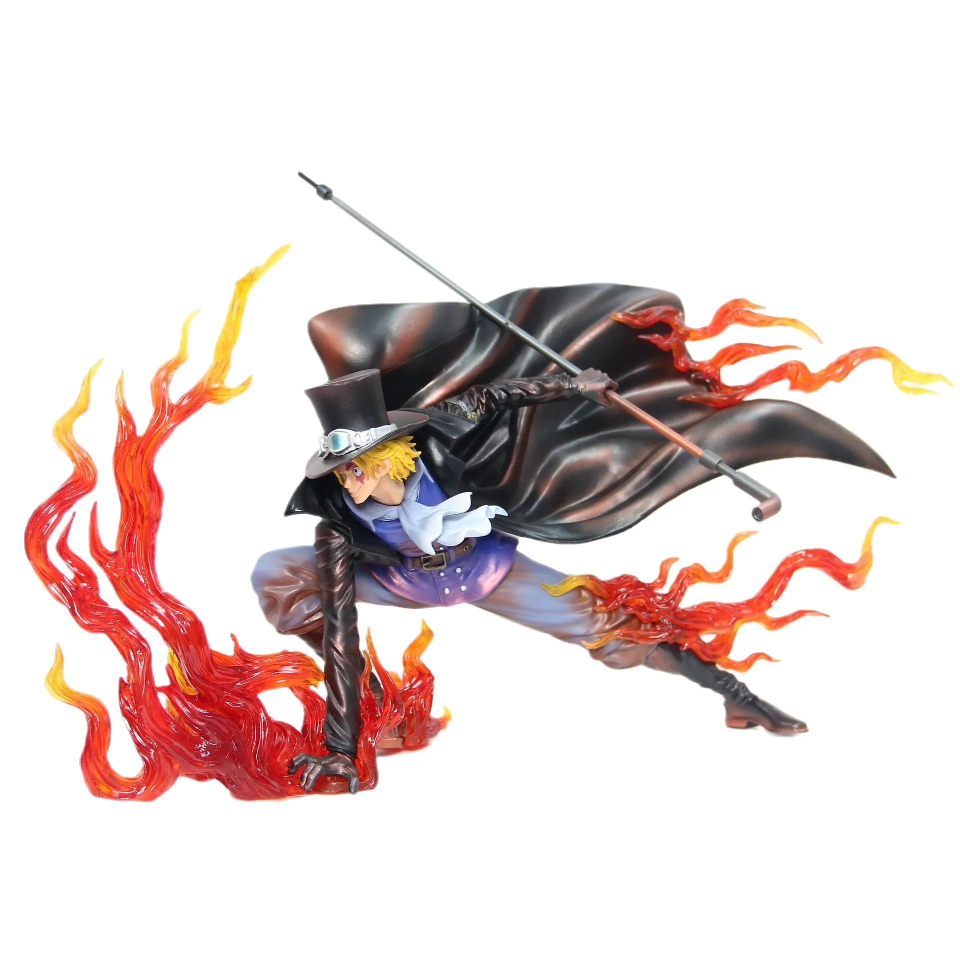 22cm Anime One Piece Sabo Figure IU Fire Fist Sabo Figures Revolutionary Army Figure Model Pvc Statue Doll Statue Toys Gift images - 6