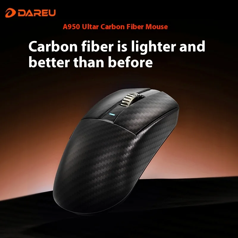 Dareu A950 ماوس لاسلكي فائق ثلاثي الوضع ماوس 8000 هرتز معدل التجديف ألياف الكربون خفيفة الوزن الألعاب الفئران ألعاب ملحقات الكمبيوتر