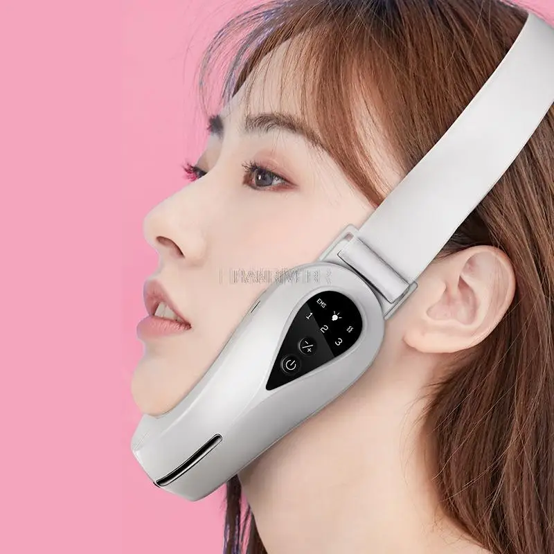 Beauty instrument massage facial lift EMS micro electric current red blue facial massager V face instruments