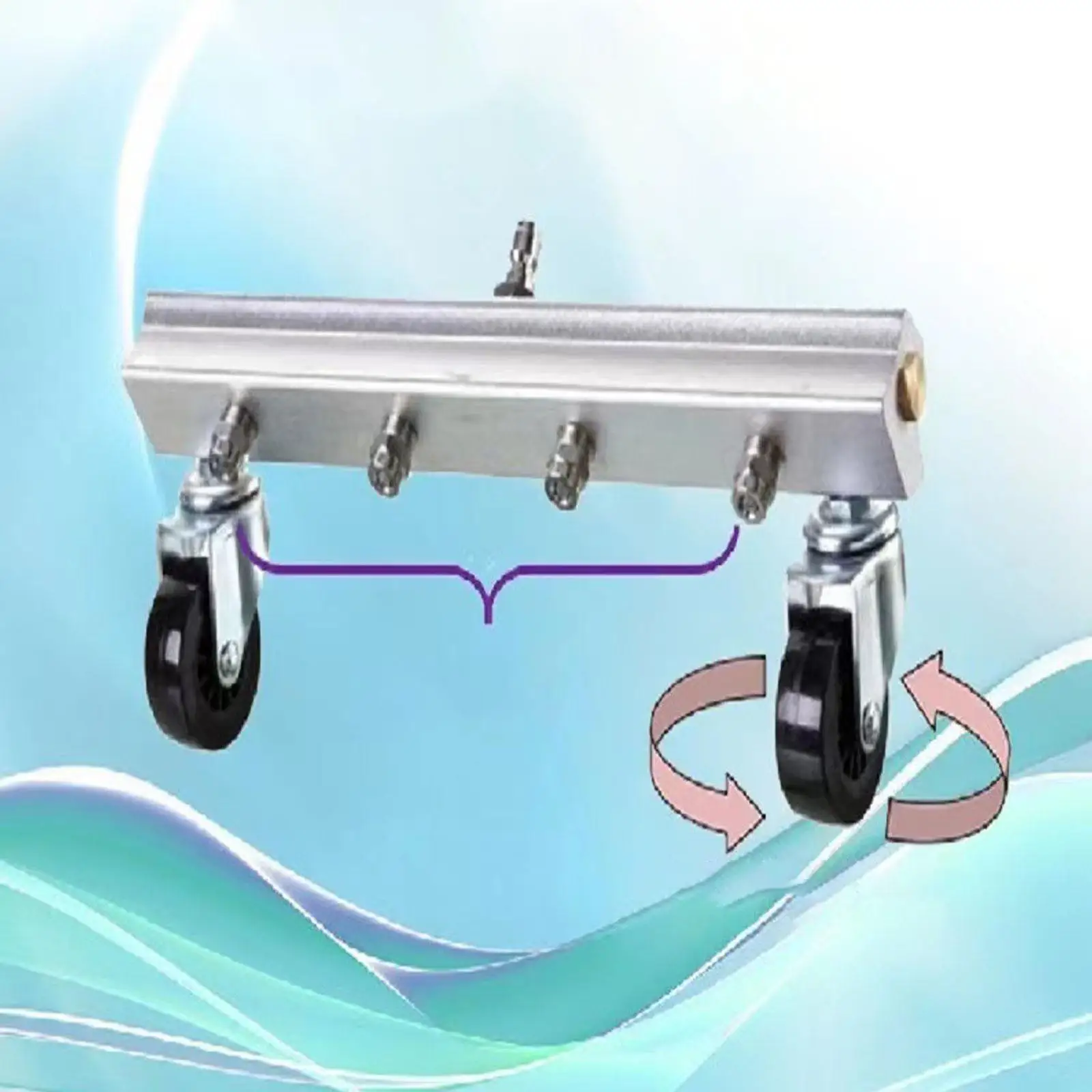 

High Pressure Washer Water Broom for Pressure Power Washer Patios Driveways Sidewalk Practical Portable Undercarriage Cleaner