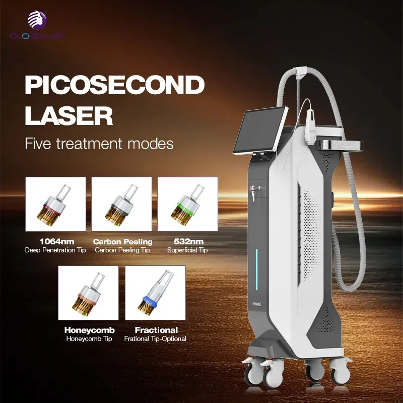 for Professional Latest Android System 1000W Q-switch Nd YAG 2000PS Picosecond Laser Tattoo Removal Machine 532 1064nm for
