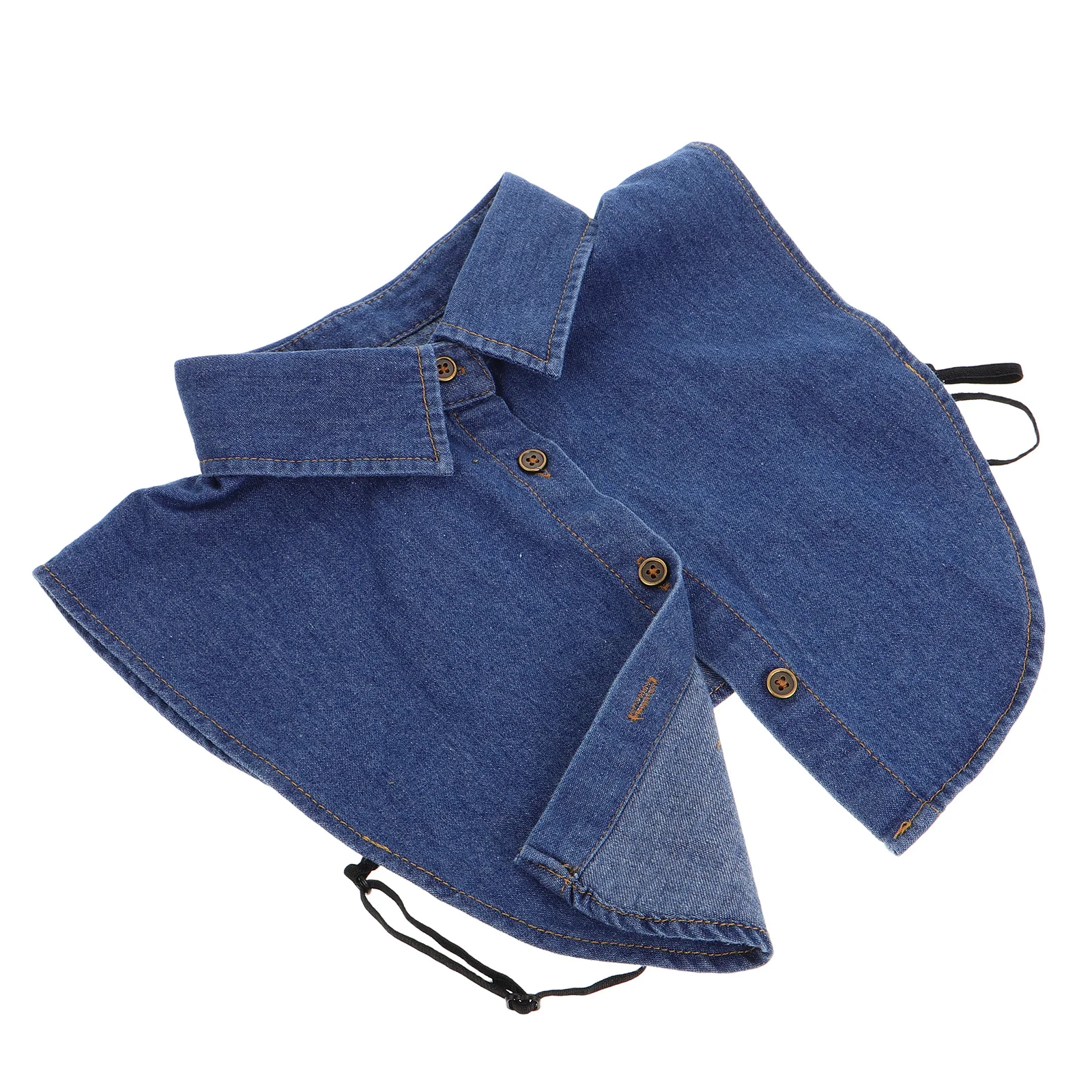 

Denim Dickey Collar Detachable Stylish Accessory Women Layering Sweaters Sweatshirts Jackets Versatile Fashion Casual Chic