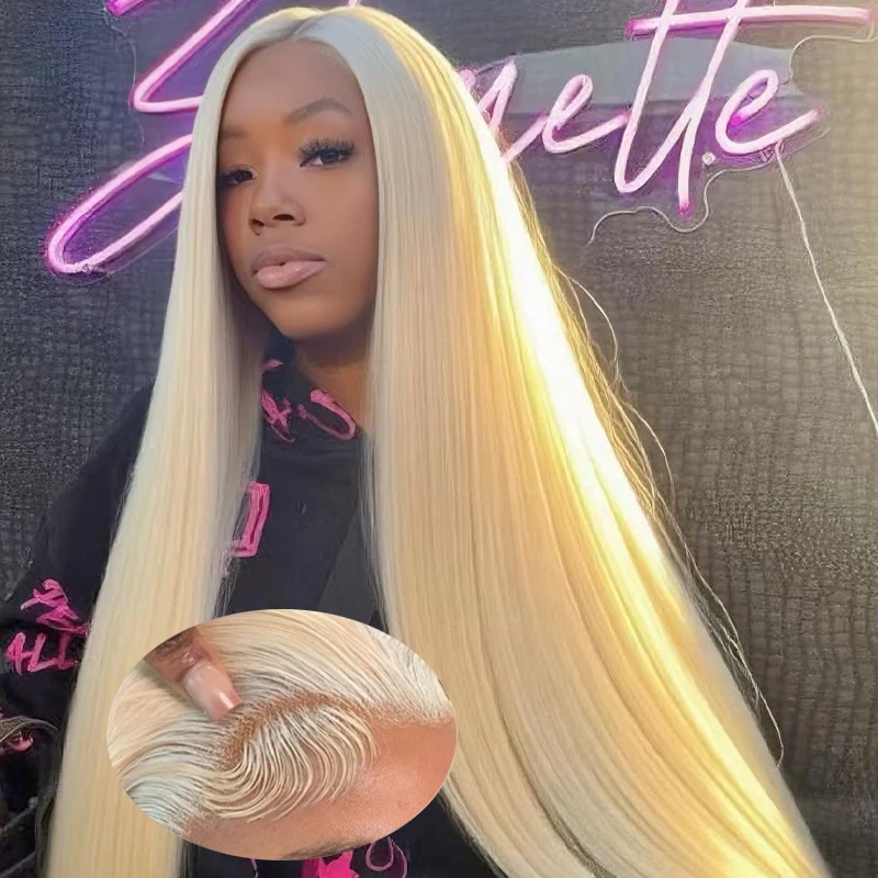 

13x6 613 Блондинка HD Прозрачный Полный Фронтальный Кружева Длинные Прямые Парики Человеческих Волос 13x4 Парики Фронта Шнурка Для Чернокожих Женщин 30 Дюймов