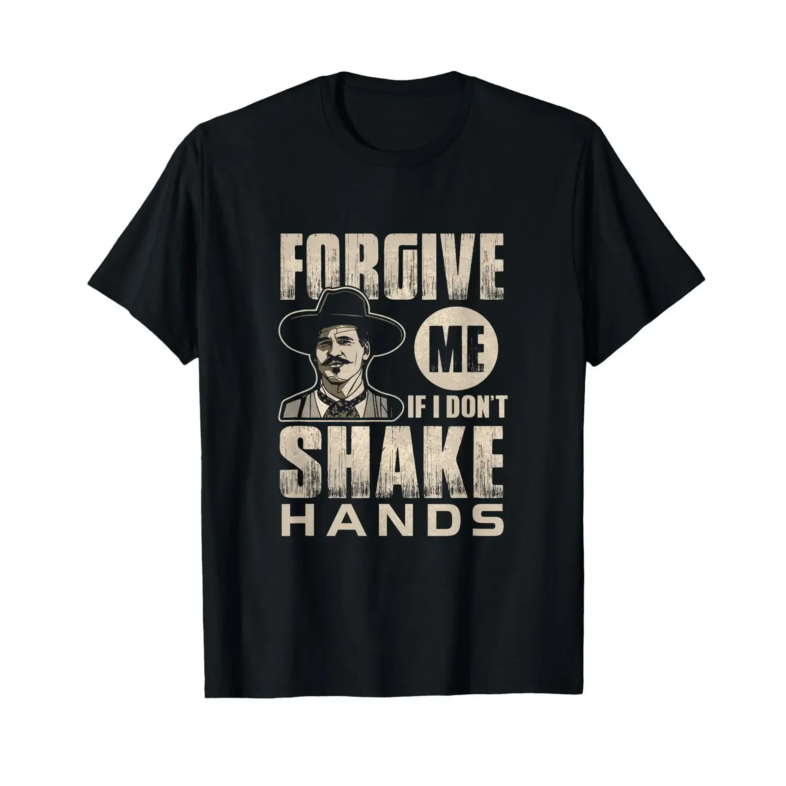 Funny Forgive Me If I Don't Shake 6 ft Distance T Shirt vintage Washed Casual Versatile fashion Comfortable streetwear