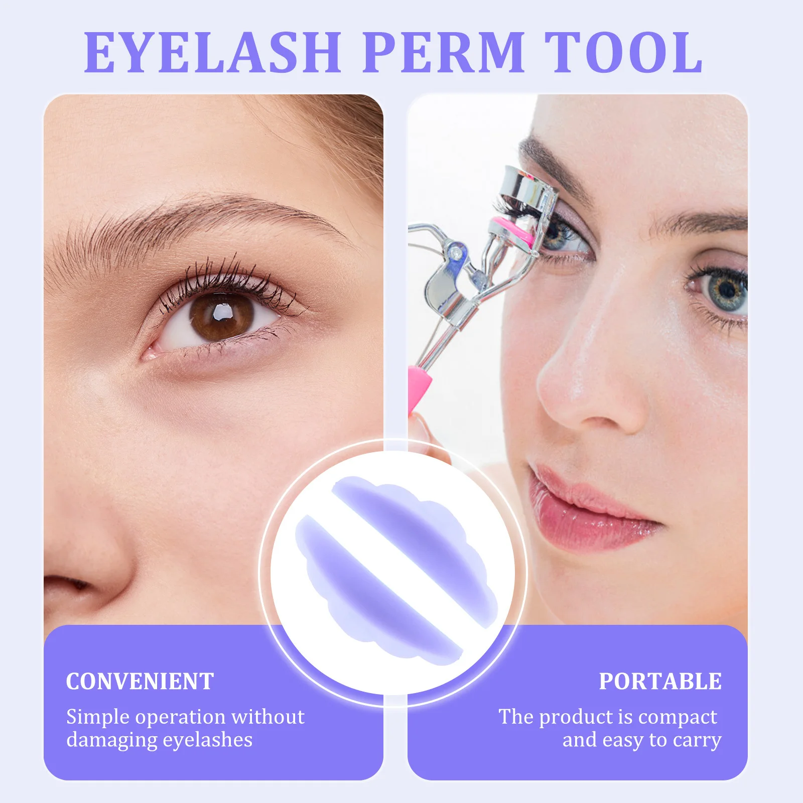 Coussinets de permanente de cils, joint d'extension de cils en Silicone, outil de bouclage réutilisable pour patchs de faux cils, maquillage