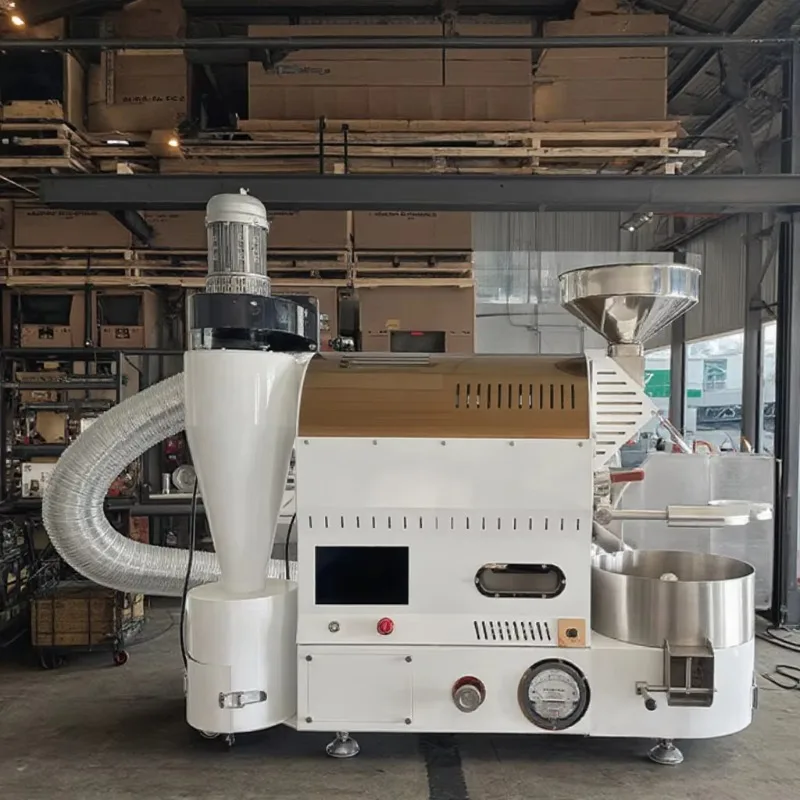 Customized 1kg Stainless Steel Fully Automatic Coffee Bean Roaster Temperature Control  Dual Household Coffee Roasting Machine