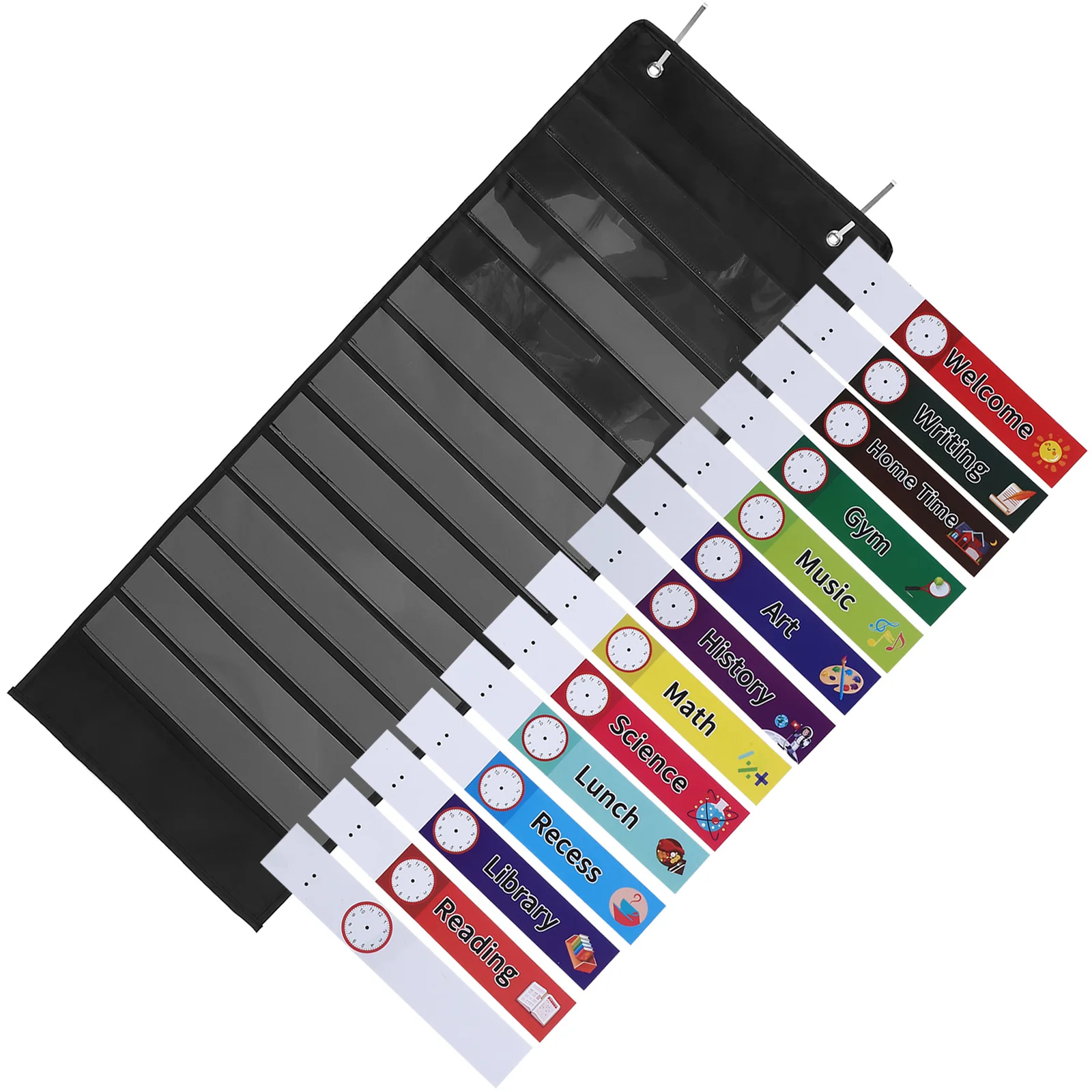 

1 Set Oxford Cloth Calendar Hanging Storage Bag Wall Hanging Organizer Creative Schedule Pendant Pouch For Classroom