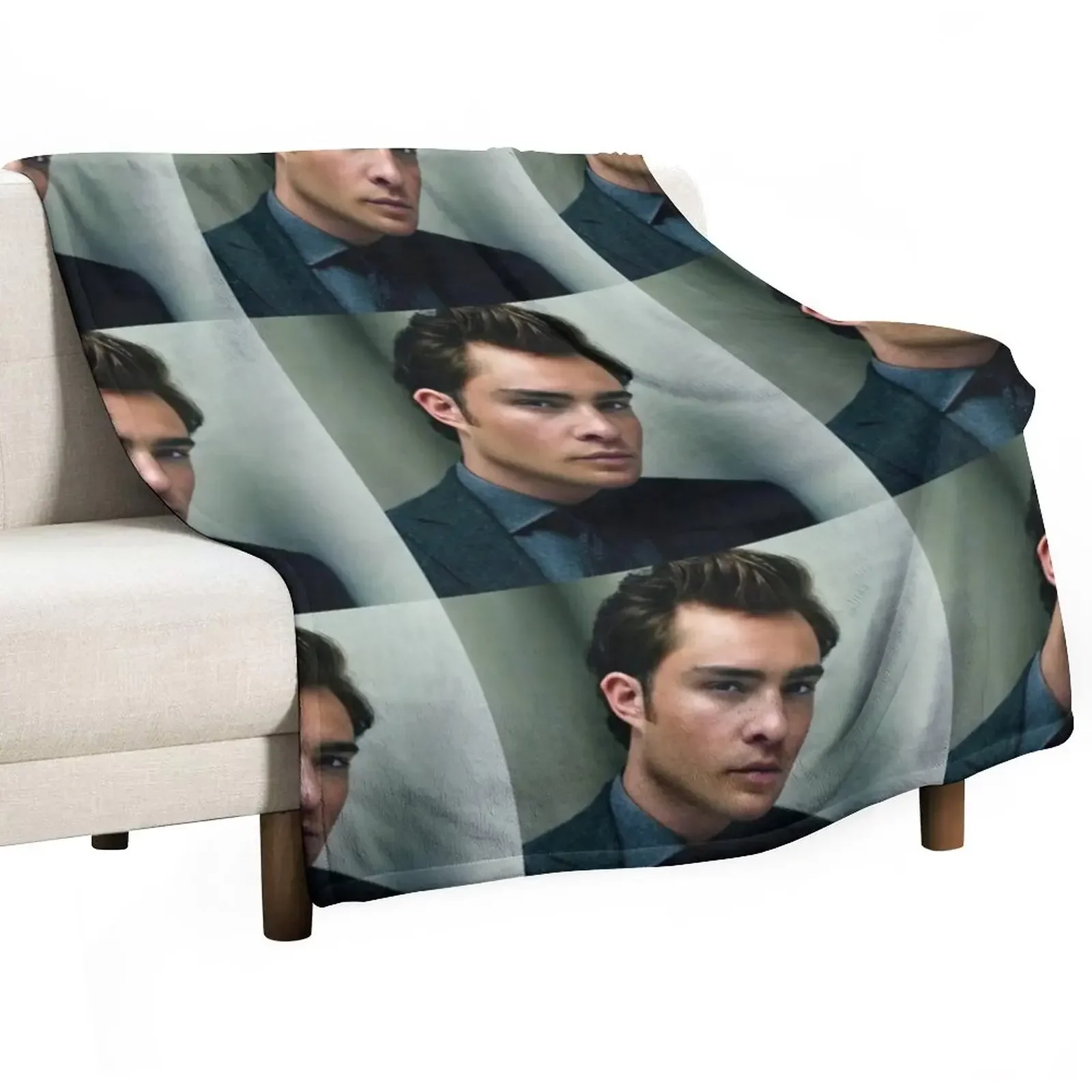 

Ed Westwick Throw Blanket Hairy Sofa Quilt Luxury Throw Plaid Blankets