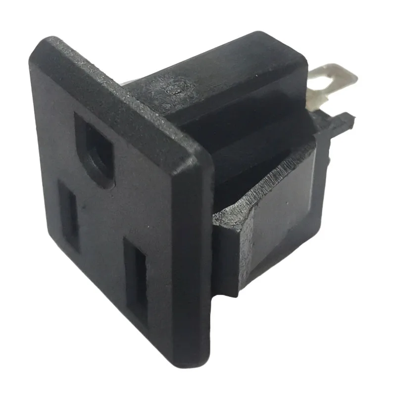 2 шт., черный, белый цвет, 15 А, гнездовой разъем переменного тока США Nema 5-15R, американский, Япония, Канада, Мексика, промышленный разъем питания