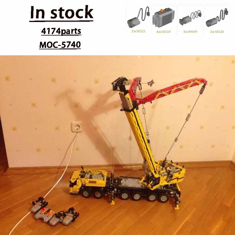 

MOC-5740 New Classic GMK6400 Mobile Crane Building Block Model4174 Pieces, Birthday and Christmas Toy Gift for Boys and Children