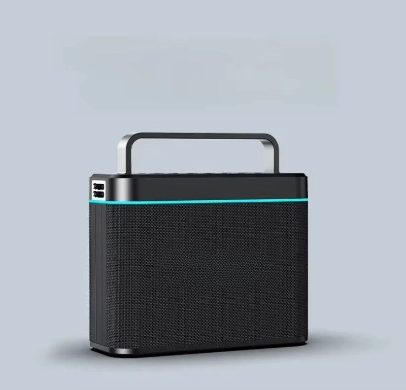 200W Flashing Light With Microphone Outdoor Portable Waterproof Ktv Sound Party Karaoke Subwoofer Blue Tooth Speaker