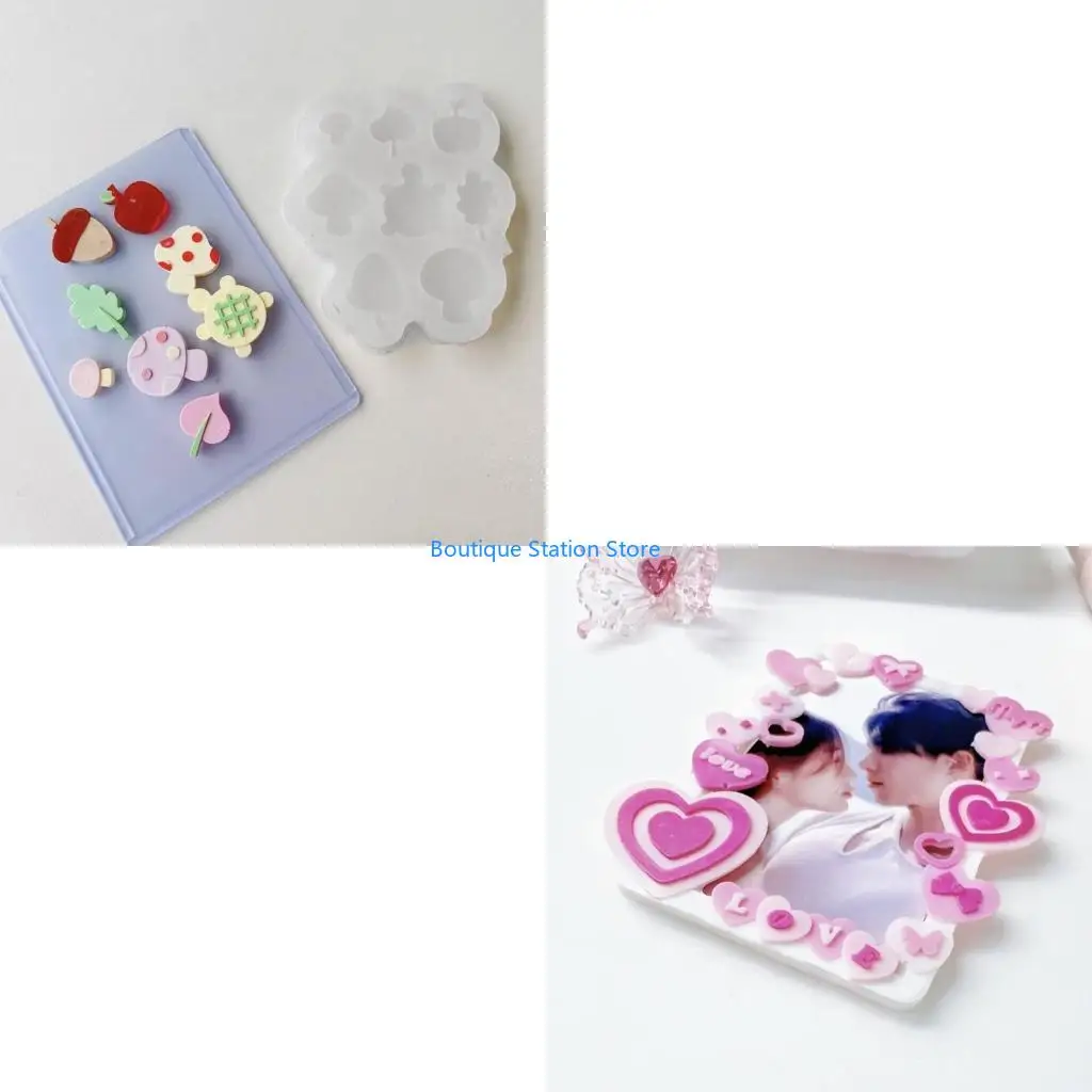 Y55F Mushroom Silicone Mold Hollow Epoxy Shaker Fillings Silicone Molds Epoxy Resin Filler Mold for Quicksand Resin Molds