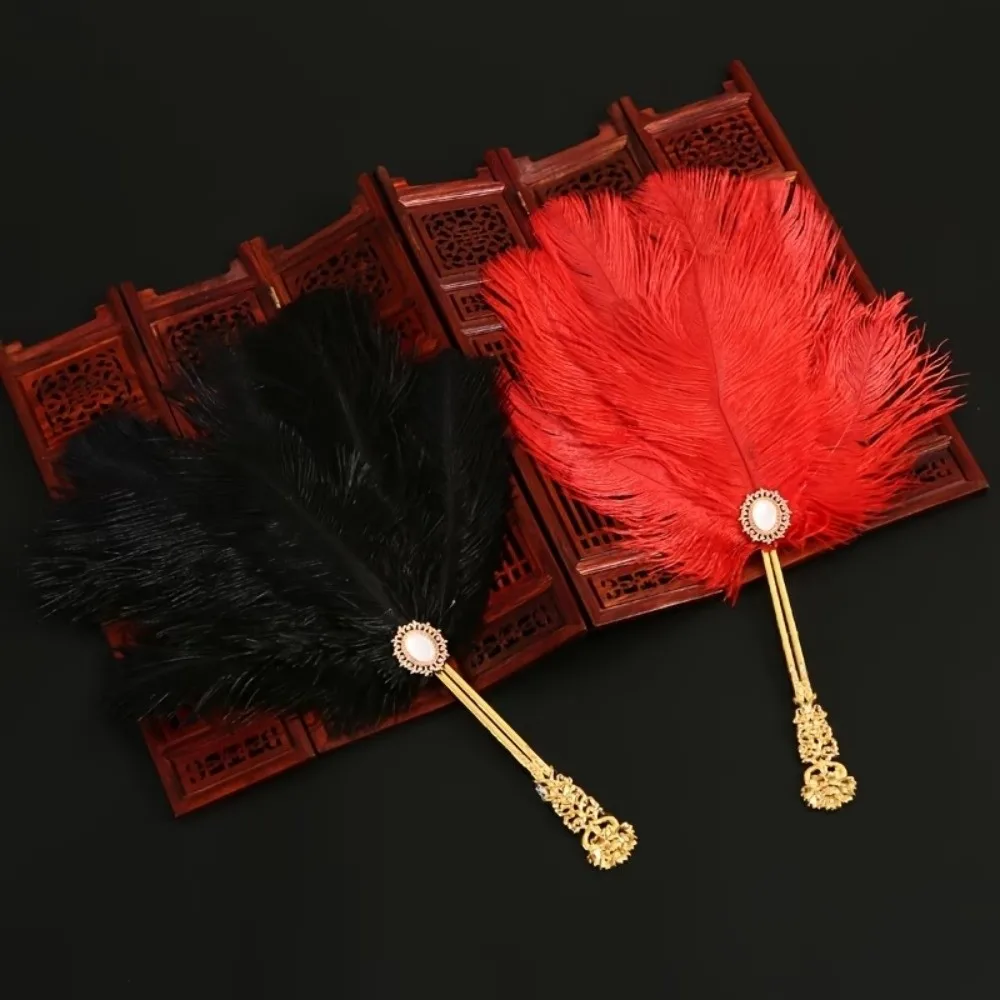 Feather Crafts Feather Fan Dance Performance Cosplay Props Decorative Craft Fan Cheongsam Runway