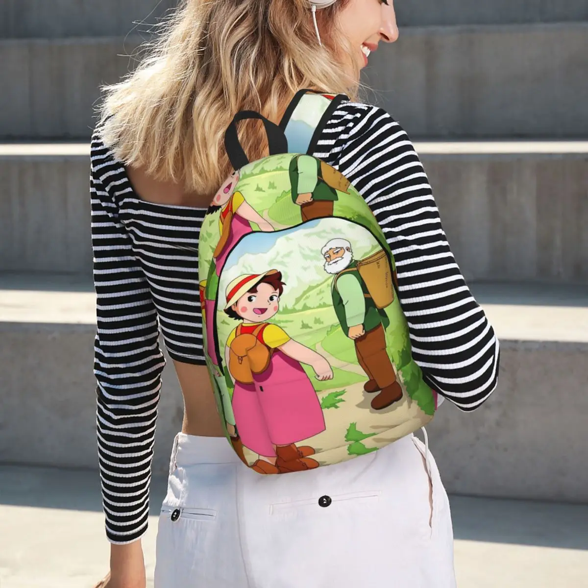 Anime Heidi Girl Of The Alps Peter Grandpa Backpack Hot Sale Daypack Kids BookBag School Bag Shoulder Bags for Men Women