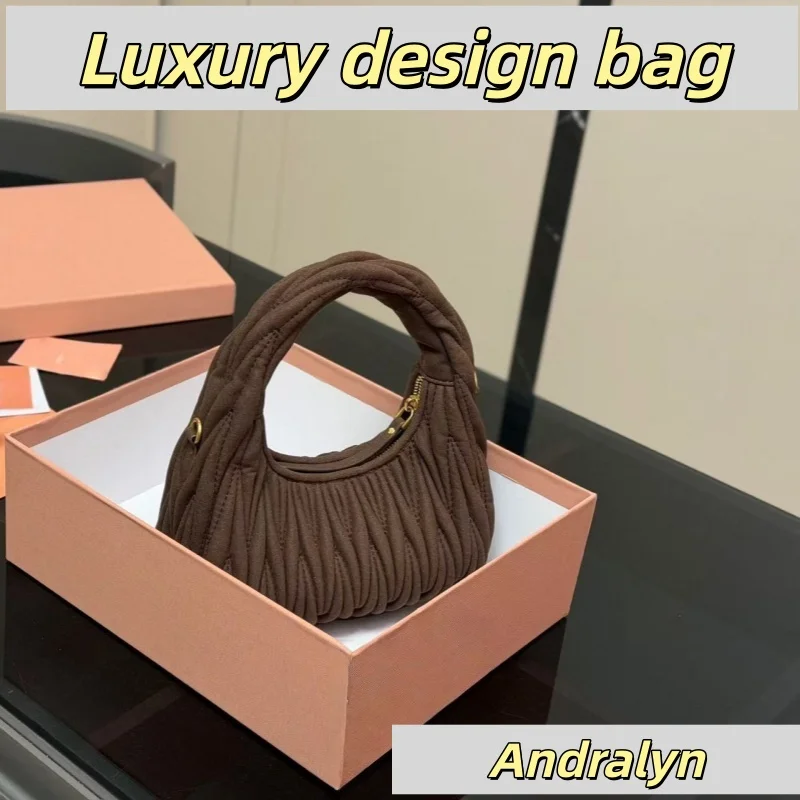 

New luxury design ladies bags 2025 fashion pleated design shoulder bag casual simple sweet ladies handbag crossbody women's bags