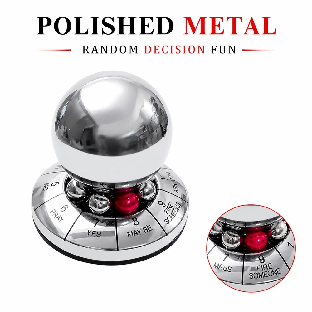 Polished Zinc Alloy Decision Ball Random Choice Spinner Desktop Ornament Icebreaker Party Game Novelty Gift for Adults