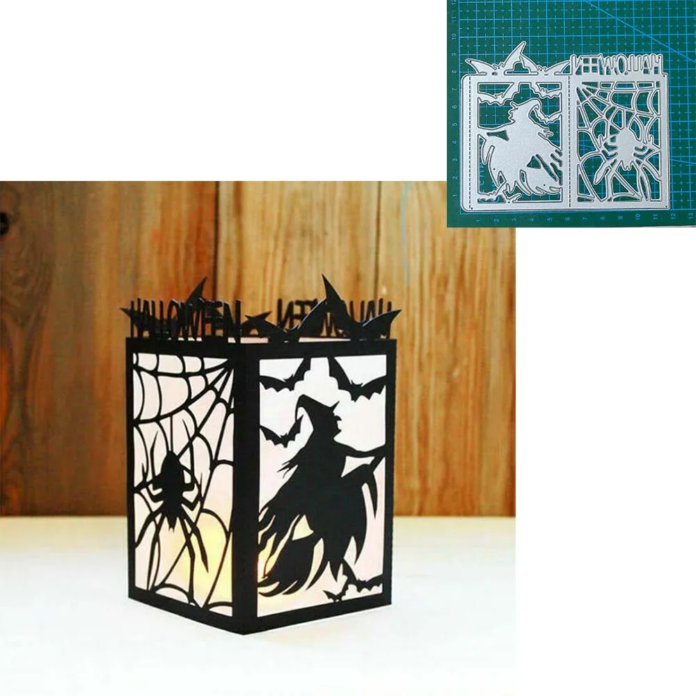 Halloween Box Lantern Candles metal cutting dies Scrapbooking paper craft knife mould blade punch template Embossing stencils