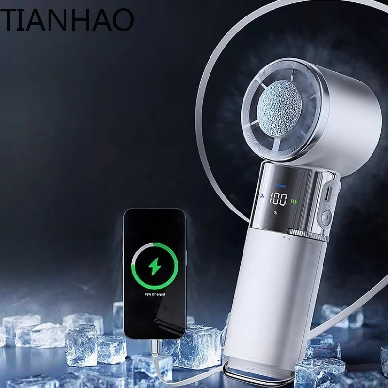Semiconductor Cooling Handheld Fan Ultra High Speed Large Wind Portable Mini Outdoor Ultra Long Battery Life Small Cooling