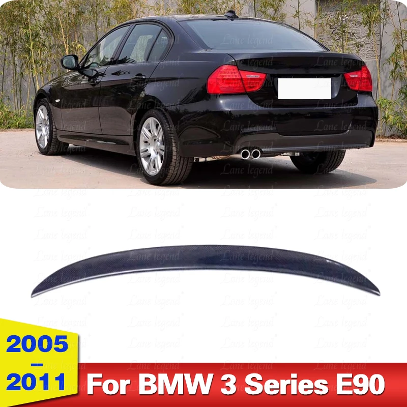 

MP Style Carbon Fiber Spoiler for BMW 3 Series E90 2005-2011 Rear Trunk Bumper Lip Refit Wing Tail M3 Accessories